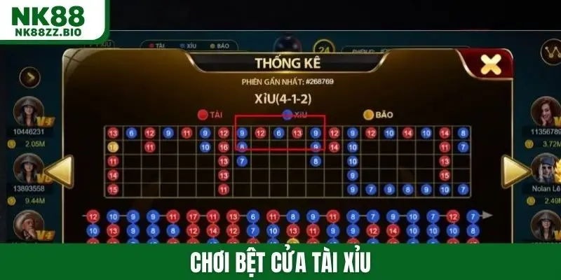 Chơi bệt cửa tài xỉu